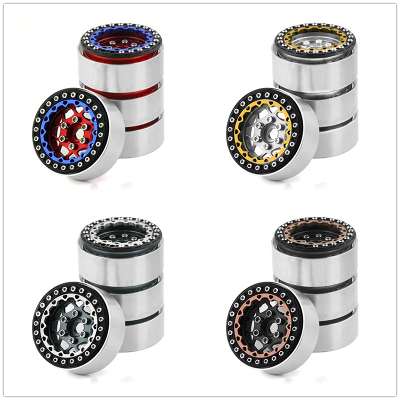 Set 4 Bánh Xe 1.9 Bằng Kim Loại Cho Xe Điều Khiển Từ Xa Axial SCX10 Traxxas TRX4 RC4WD D90 Redcat Gen8 1 / 10
