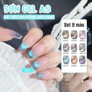  Sơn Gel AS RED | Mắt Mèo Cực Quang Kim Cương Cao Cấp 5D Đủ Màu | Mã AGM 