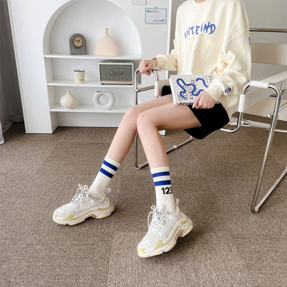 MXGOODS Vớ Cotton Thể Thao Hip Hop 123 Thoáng Khí Thời Trang Cho Nam Và Nữ