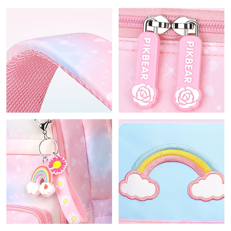 Bololo Ba Lô Công Chúa Dễ Thương Trọng Lượng Nhẹ Mở Bên Hông Tủ Lạnh Cho Học Sinh Nữ Mới