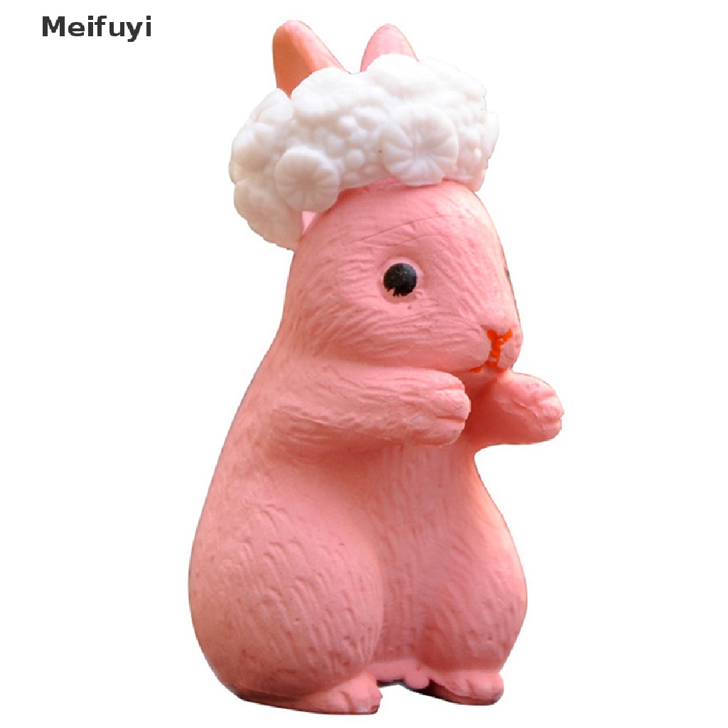 Mô Hình Chú Thỏ Hoạt Hình Dùng Trang Trí Nhà Búp Bê