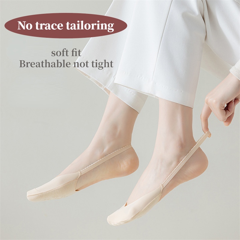 Set 4 Đôi Vớ Thuyền Chống Trượt Thời Trang Cho Nữ