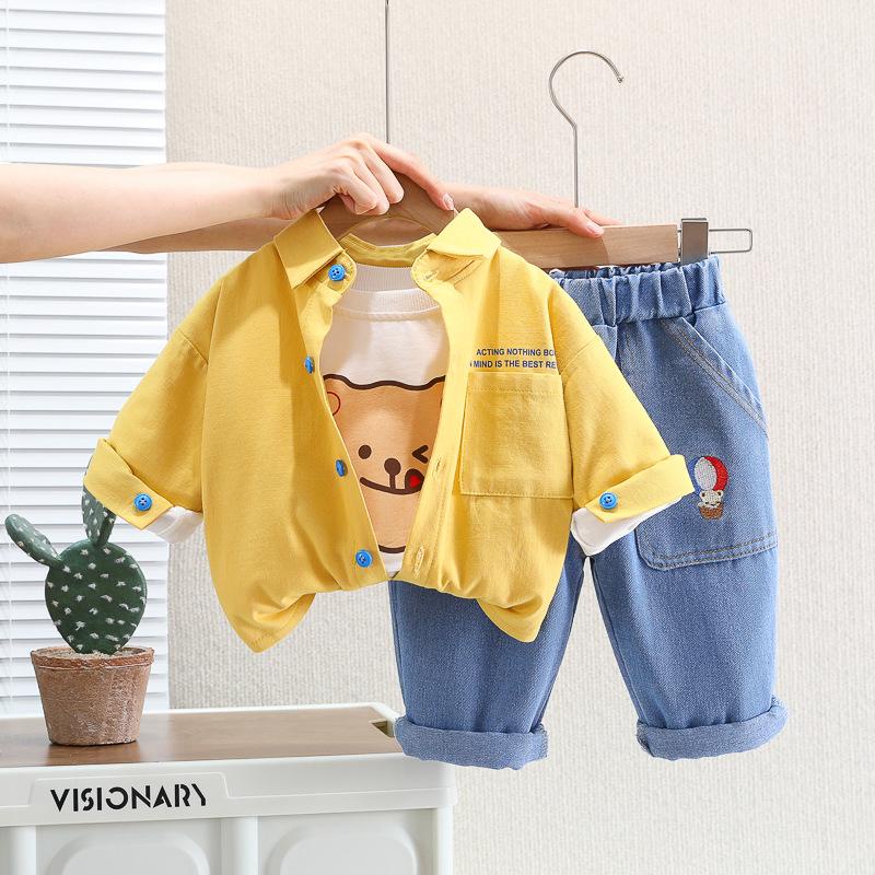 Set áo khoác + áo thun + quần jean bé trai MINTSCLOSET Mint's Closet đồ bé trai Hàn Quốc 1 2 3 4 5 tuổi - TD4199