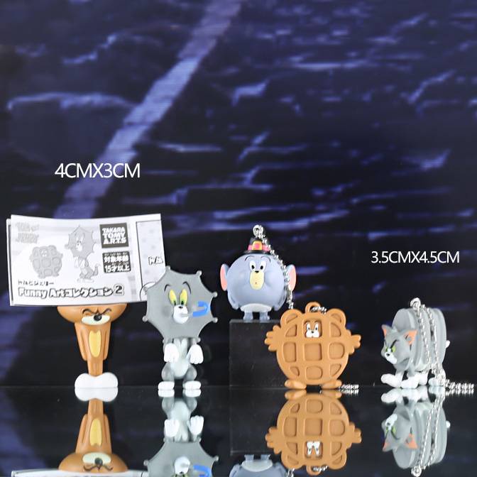 Set 5 Móc Khóa Hình Búp Bê Tom Và Jerry Dễ Thương