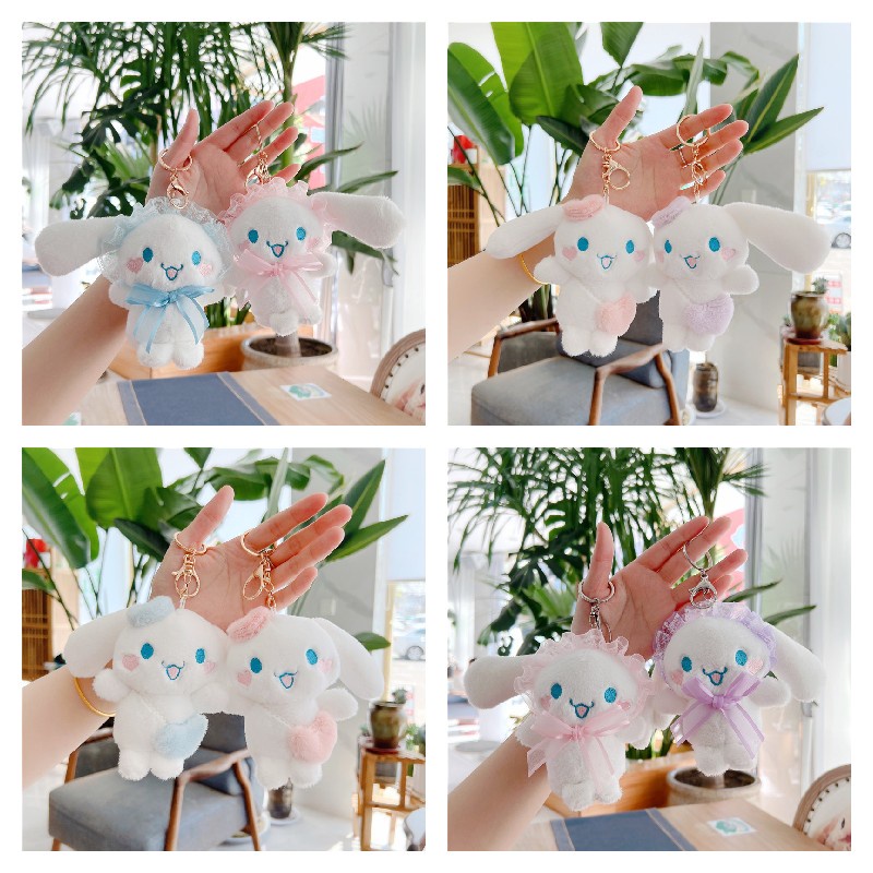 SANRIO Móc Khóa Hình Cinnamoroll Nhồi Bông Mềm Mại Đáng Yêu