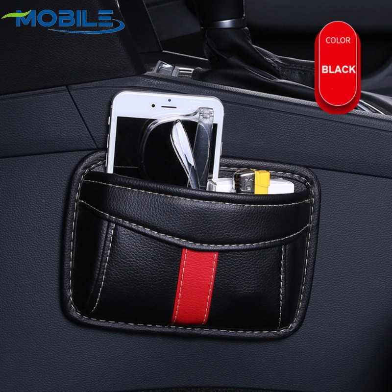 Túi Da Đựng Điện Thoại Dạng Ví Đựng Đồ Gắn Sau Ghế Xe Hơi