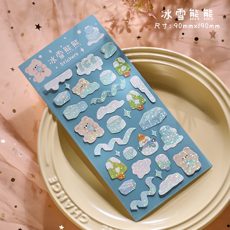 Miếng Dán Trang Trí Thẻ Bằng PVC In Chữ Milk Salt Cuckoo Phong Cách Hàn Quốc Dễ Thương