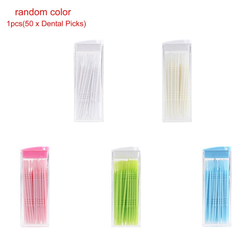 Plastic Interdental Toothpick Brush 50 PCS Hotel Dental Picks Oral Care