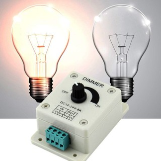 DC 12V 8A LED Light Protect Strip Dimmer Adjustable Brightness Controller