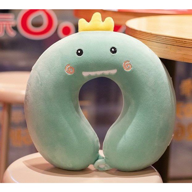 Gối kê cổ, gối cổ chữ U hình thú có nút cài ( hàng loại 1)