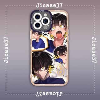 Ốp lưng iphone samsung xiaomi oppo cạnh vuông Jicase JMcase Bachira collage anime blue lock
