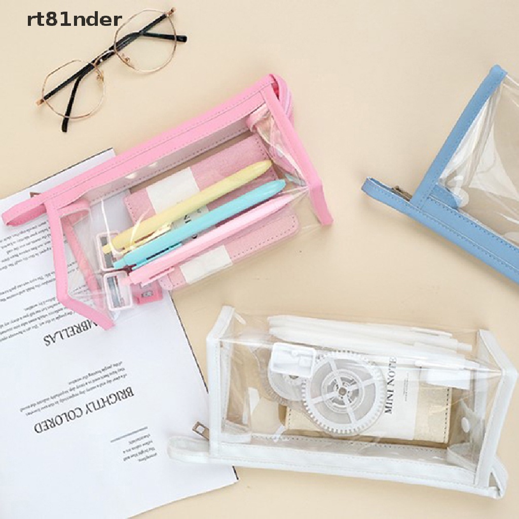 Rt Túi Đựng Mỹ Phẩm Hình Tam Giác Trong Suốt Cỡ Lớn Chống Thấm Nước Tiện Dụng