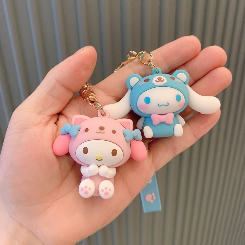 SANRIO Móc Khóa Hình Búp Bê Kuromi Cinnamoroll Dễ Thương