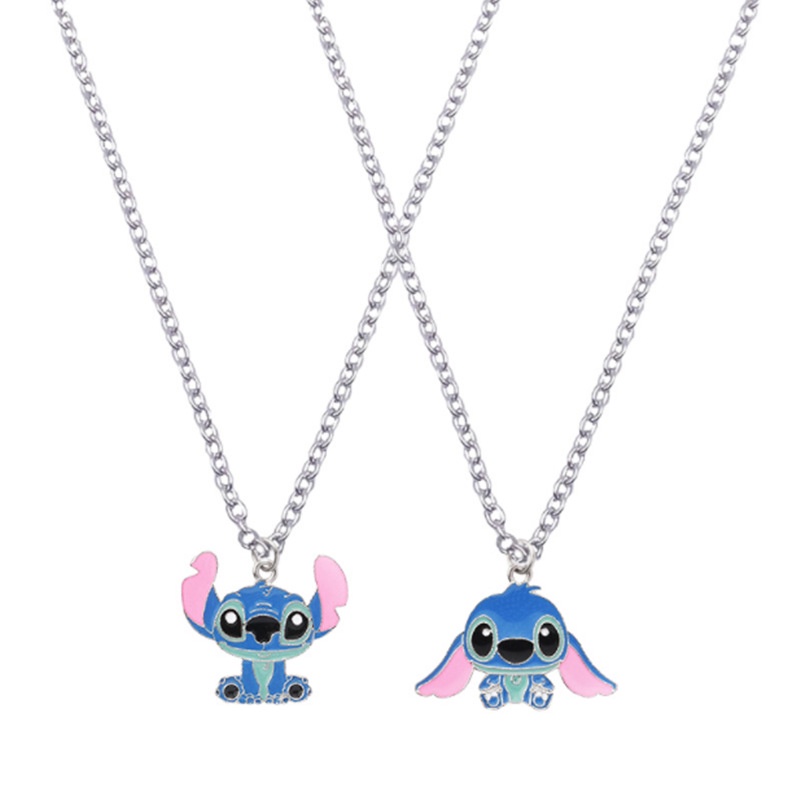 Vòng cổ Thép Không Gỉ Mặt Hình Stitch Dễ Thương Dành Cho Nam Nữ