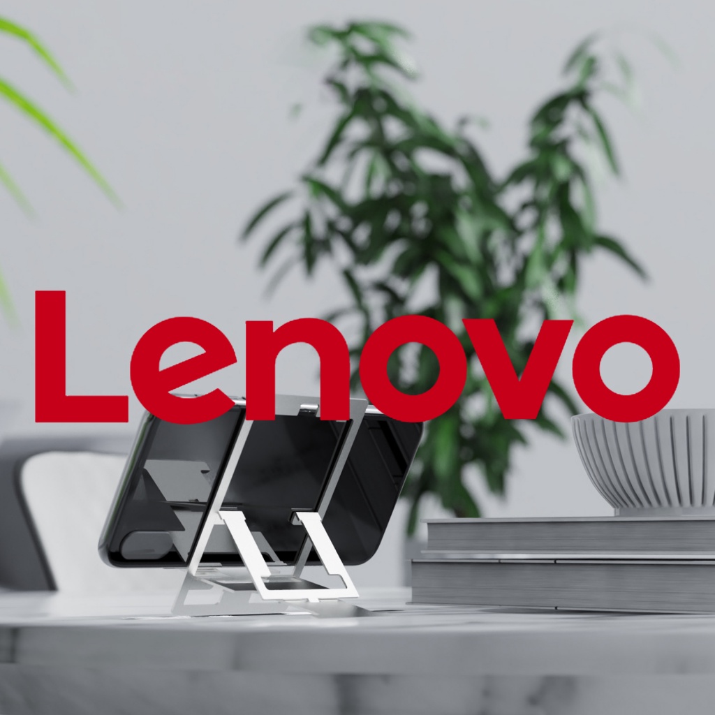 Giá đỡ điện thoại/ máy tính bảng LENOVO bằng hợp kim nhôm siêu mỏng chống rơi tiết kiệm không gian