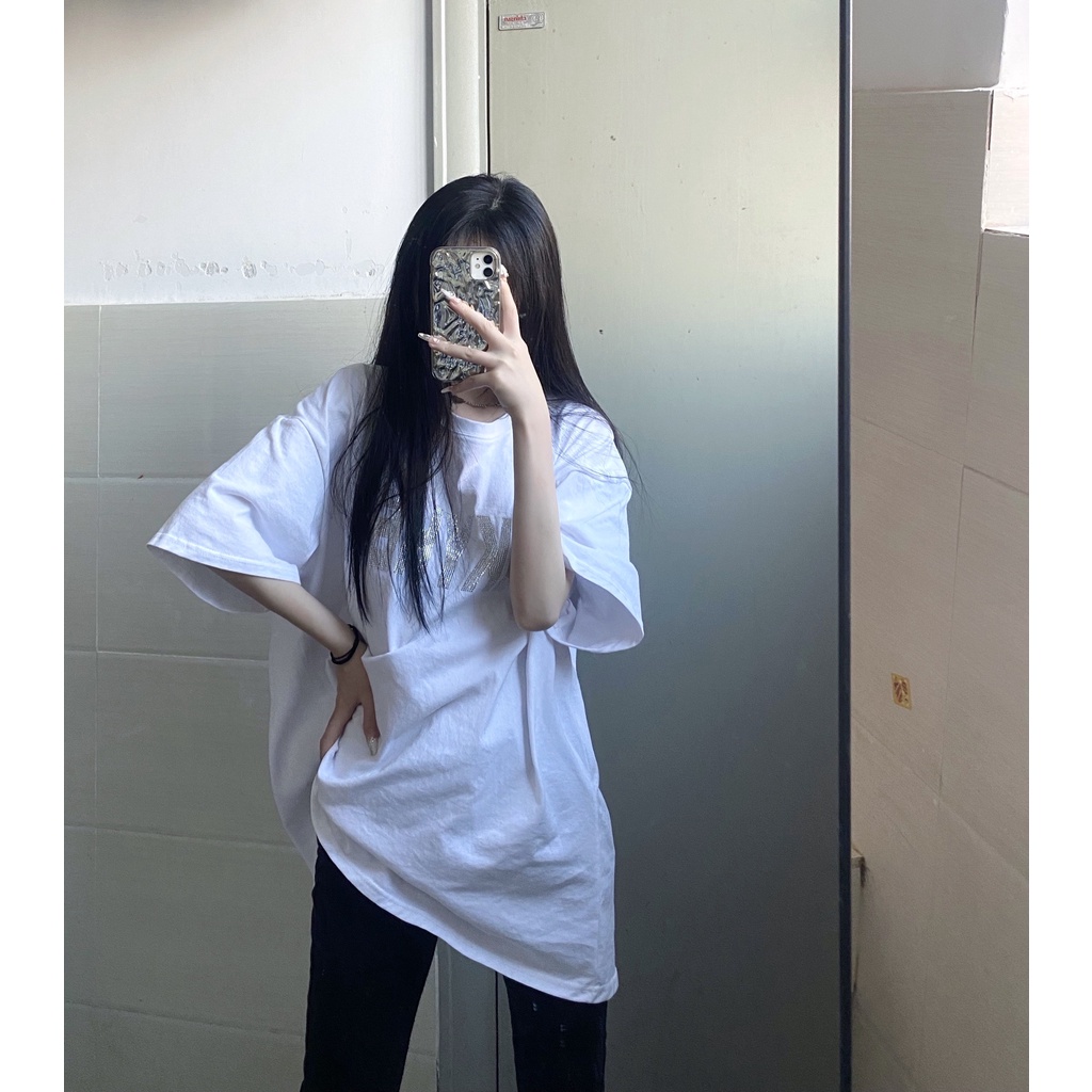 Áo Thun Tay Ngắn Dáng Rộng In Chữ Thời Trang Mùa Hè Mới Cho Nữ