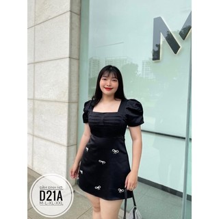 BIGSIZE Đầm đính nơ D21A