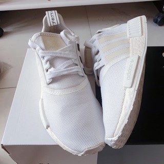 Giày -Adidas NMD R1 White Black, size 40, real 2hand