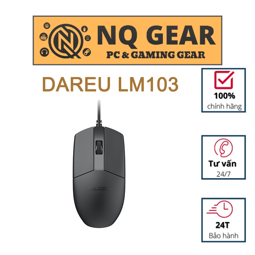 Chuột có dây giá rẻ DAREU LM103 có dây (USB) - Sản phẩm lý tưởng cho văn phòng