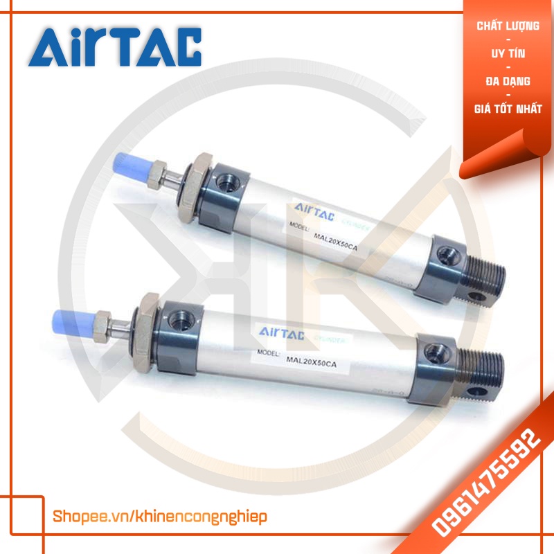 Xi Lanh Khí Nén AirTAC MAL 20 x 25,50,75,100,125,150,200,250