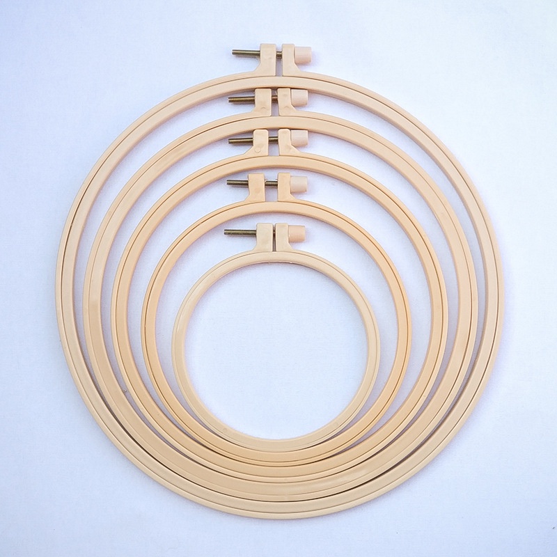 Băng Quấn Khung Thêu Chữ Thập Bằng Nhựa Hình Tròn Nhiều Màu Sắc Chống Va Chạm