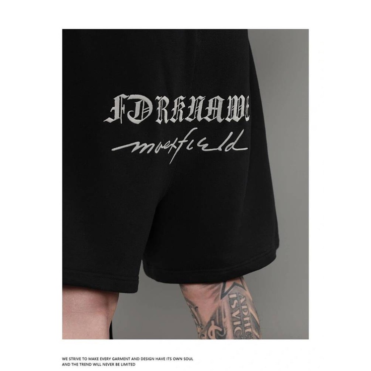 Quần short thêu họa tiết phong cách thời trang hiphop cho nam q6lu