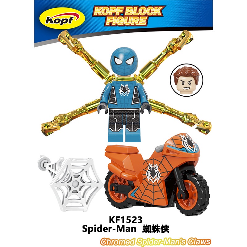 Deadpool Mô Hình Nhân Vật Người Nhện Lái Xe Mô Tô Độc Đáo