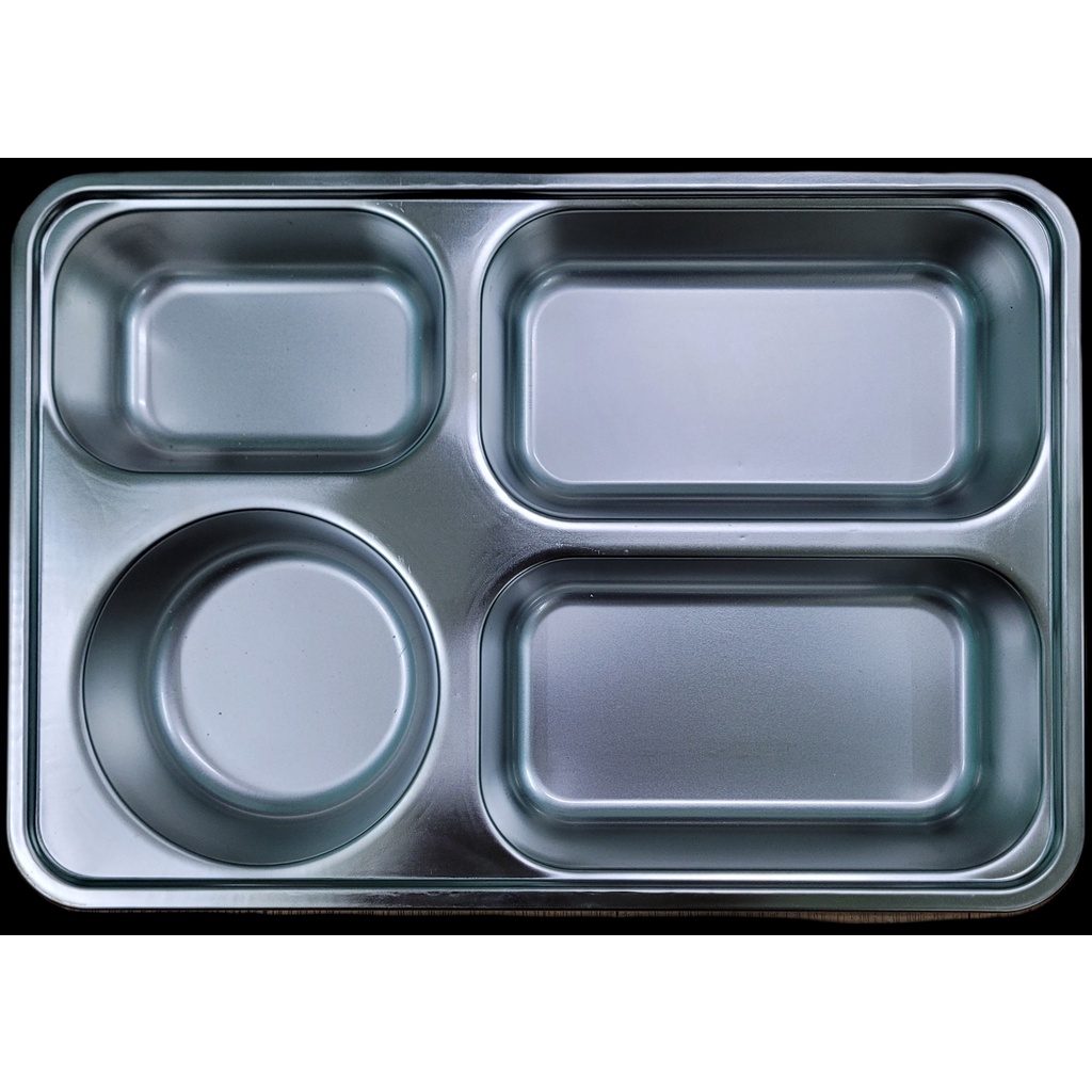 Khay cơm GORILLA inox cao cấp 4 ngăn, 5 ngăn loại Lớn