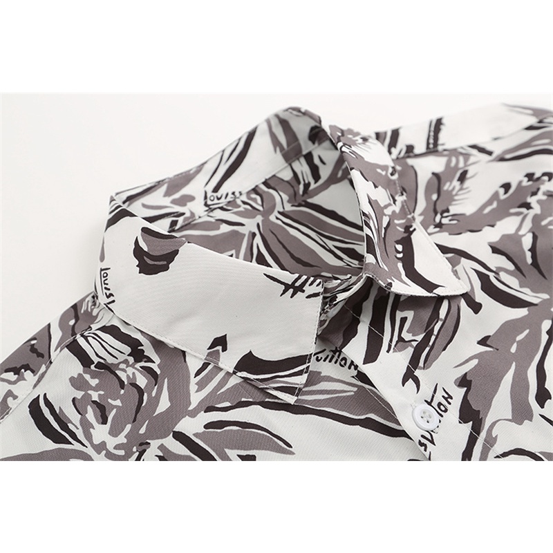 L &amp; V--Áo Sơ Mi casuacomfortable In Hai Lớp Bắt Mắt Tương Phản htkuthjcolorfu Mùa Hè Thoải Mái