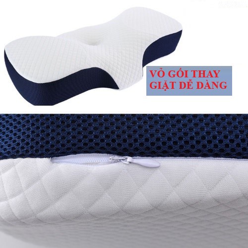 Gối công thái học Chính Hãng VMOM, gối chống ngáy