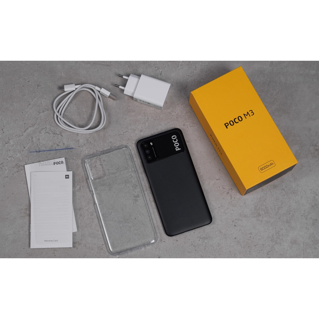 Điện thoại Xiaomi POCO M3 bộ nhớ 64GB/128GB, màn hình Full HD, pin 6000 mAh, bảo hành 12 tháng lỗi 1 đổi 1 | BigBuy360 - bigbuy360.vn