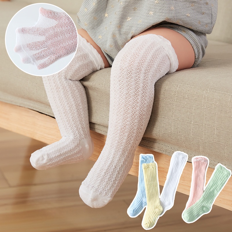 Vớ Lưới Mỏng Dài Qua Gối Chống Muỗi Màu Sắc Xinh Xắn Dành Cho Bé
