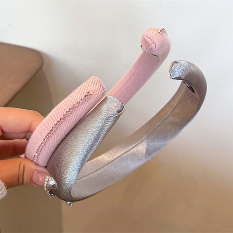 Băng Đô Cài Tóc Đính Đá Hình Nơ Phong Cách retro Pháp Cho Nữ