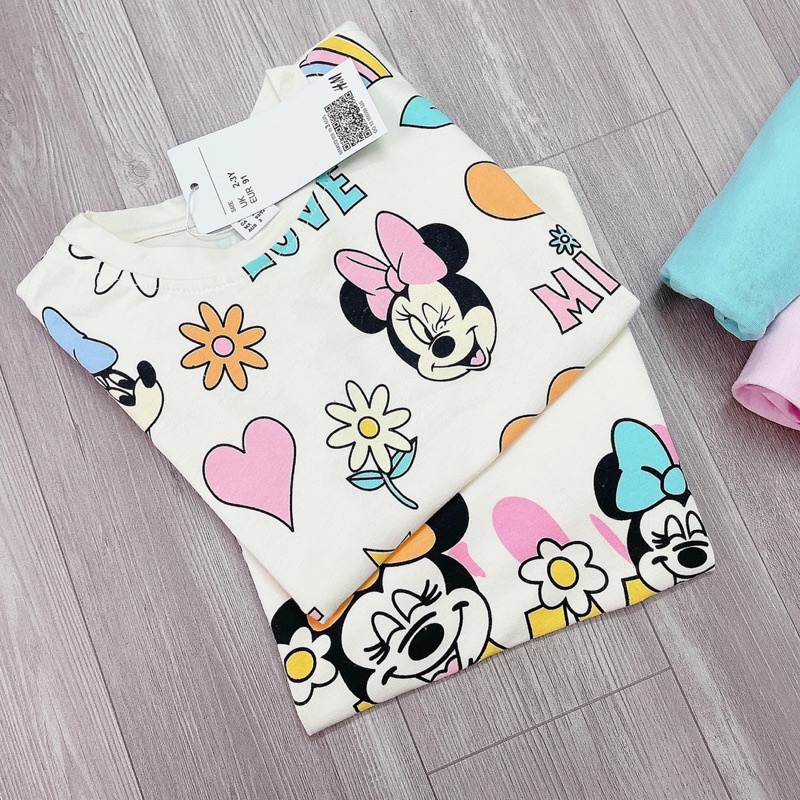 Set 2 bộ Mickey mini màu xanh và Hồng cho bé