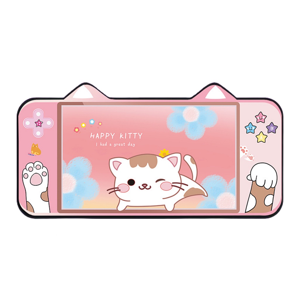 Miếng Lót Chuột Cao Su Đàn Hồi Cao Su Chống Trượt Chống Mài Mòn Hình Tai Mèo Hoạt Hình Trang Trí Nhà Cửa