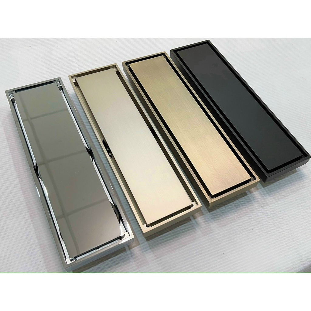 Phễu thoát sàn bằng đồng cao cấp kích thước 8*30, hố ga đồng dài