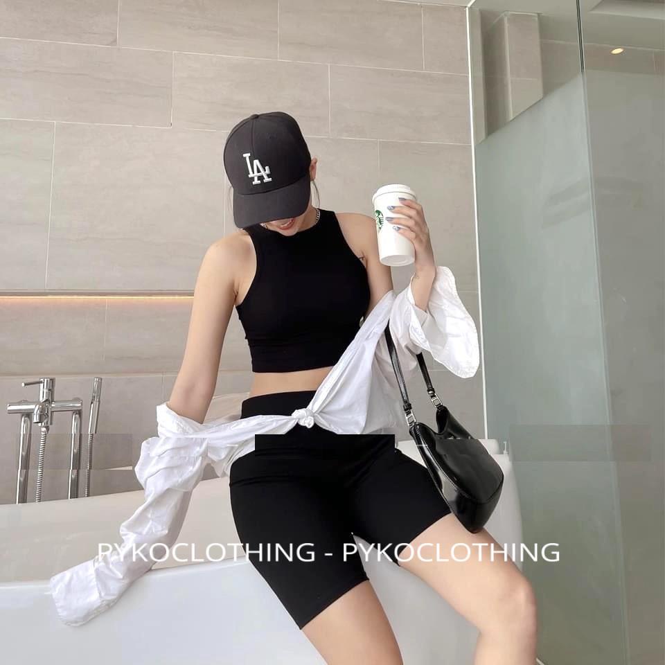 Áo croptop ba lỗ ngược trơn basic gợi cảm áo thun ba lỗ nữ kiểu cổ tròn sexy vải thun gân mềm mịn PYKO | BigBuy360 - bigbuy360.vn