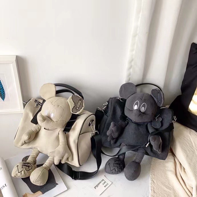 Túi Tote Vải Canvas Hình Búp Bê Mickey Dễ Thương Thời Trang 2022