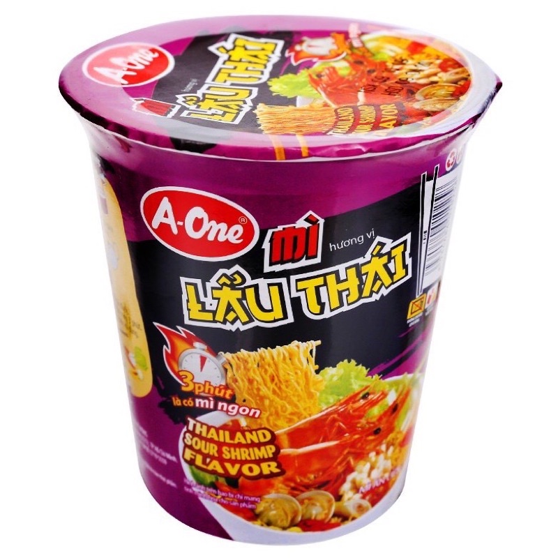 🥰🥰Thùng 12 ly mì A-One lẩu Thái 65G