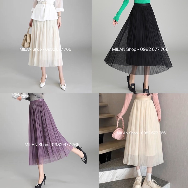 Chân váy von xòe dập ly hot hit