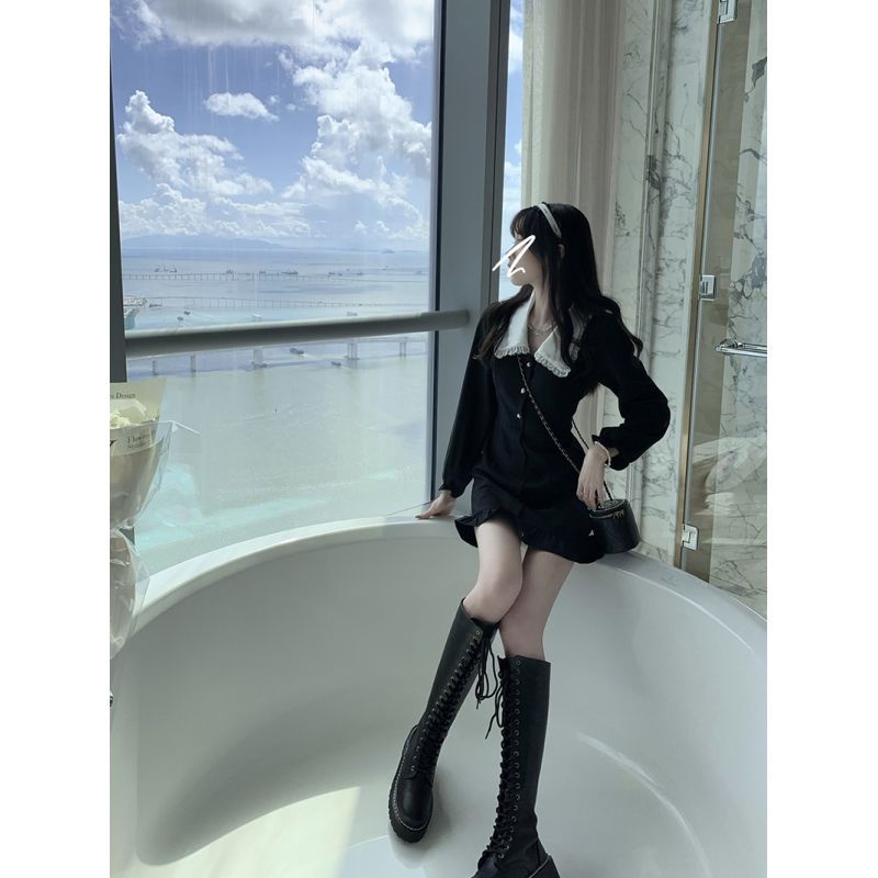 Đầm ngắn DIDIKA nhỏ nhắn phong cách ngọt ngào thời trang thu đông 2023 dành cho nữ