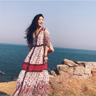 ORDER Váy boho thổ cẩm dáng dài - 2 mẫu