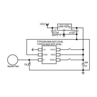 IC cảm ứng chạm TTP223 SOT23 SMD