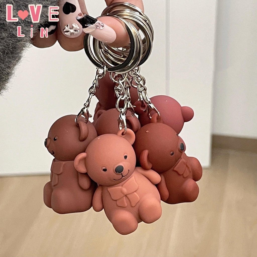 [Lovelin] Son Kem Màu nude Khói Không Phai Màu Có Nút Khóa Gấu Dành Cho Học Sinh