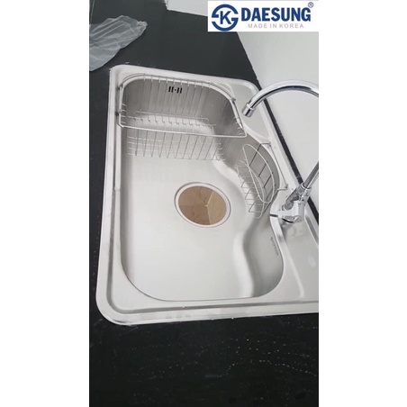 Bồn rửa chén bát 1 ngăn nhập khẩu Hàn Quốc DAESUNG - DS850 - Made In KOREA ( Kèm xiphong, 02 rổ inox)