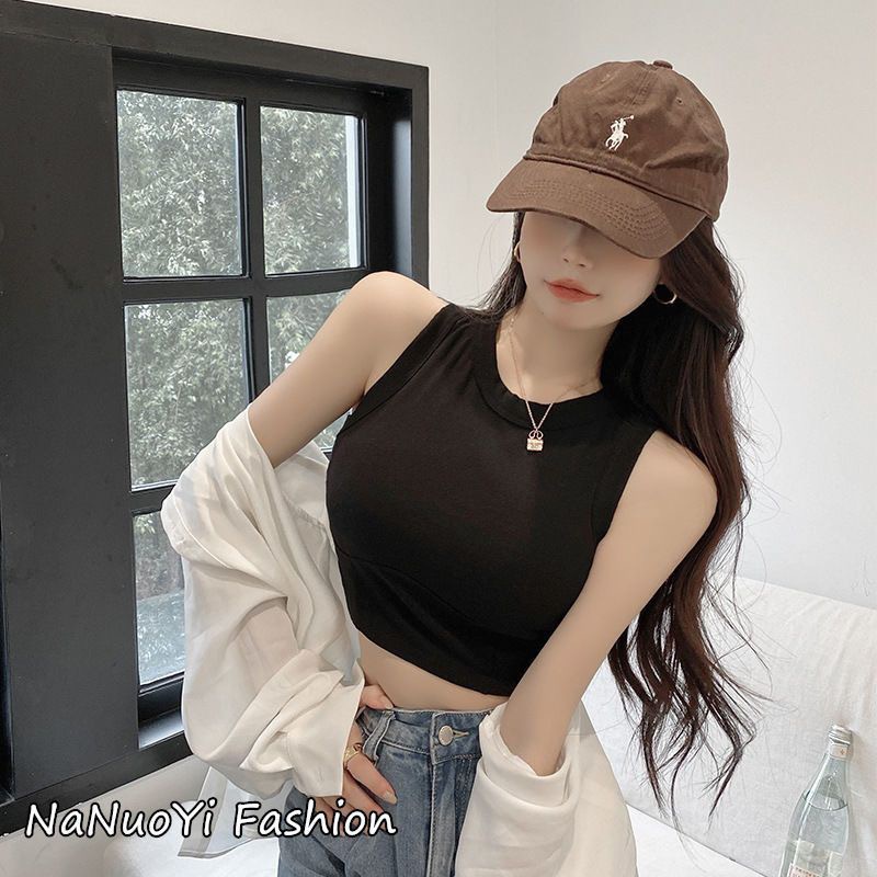 Áo Croptop Sát Nách Có Mút Đệm Ngực Phong Cách Thể Thao Hàng Mới Dành Cho Bạn Nữ