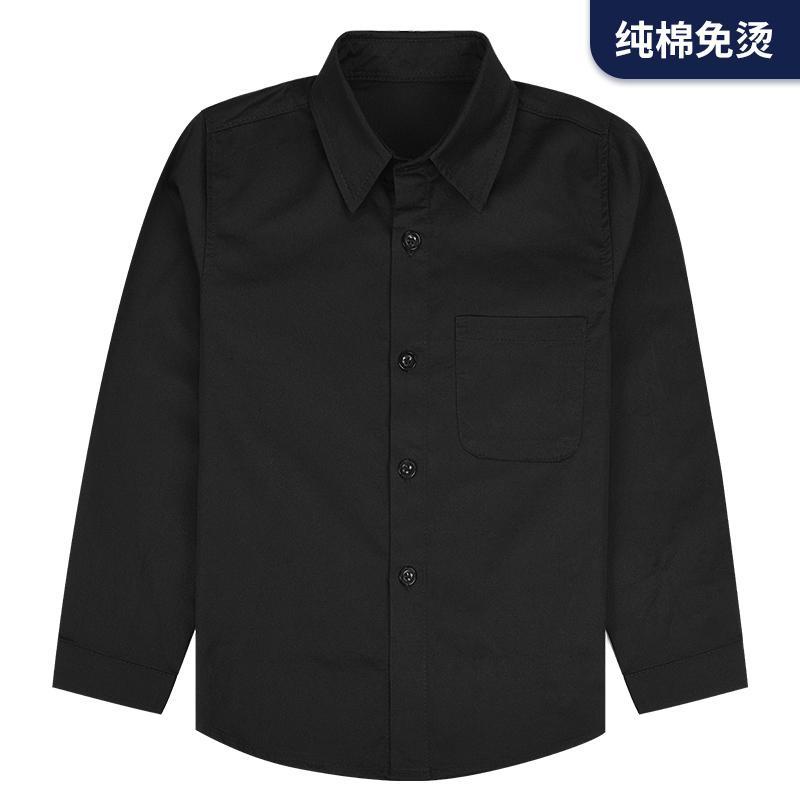 Áo Sơ Mi Đen Dài Tay Thời Trang Cho Bé Trai