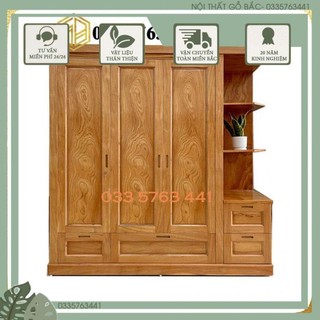 Sale freeship hn - tủ quần áo gỗ gõ đỏ cao cấp mã ta011 có ô trang trí và ngăn kéo