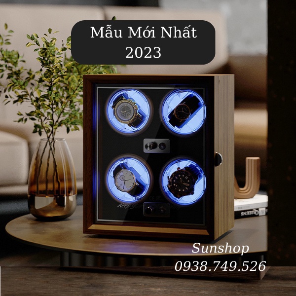 Hộp Lắc Xoay Đồng Hồ Cơ 4 Chiếc Giả Da Đà Điểu, Cá Sấu, Cacbon Giá Rẻ Hàng Cao Cấp