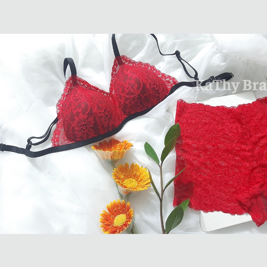 B36 Set Bộ Đồ Lót Ren KATHY BRA Bralette Không Gọng Mút Mỏng Ren Mềm Mịn Cao Cấp Nhiều Màu | BigBuy360 - bigbuy360.vn